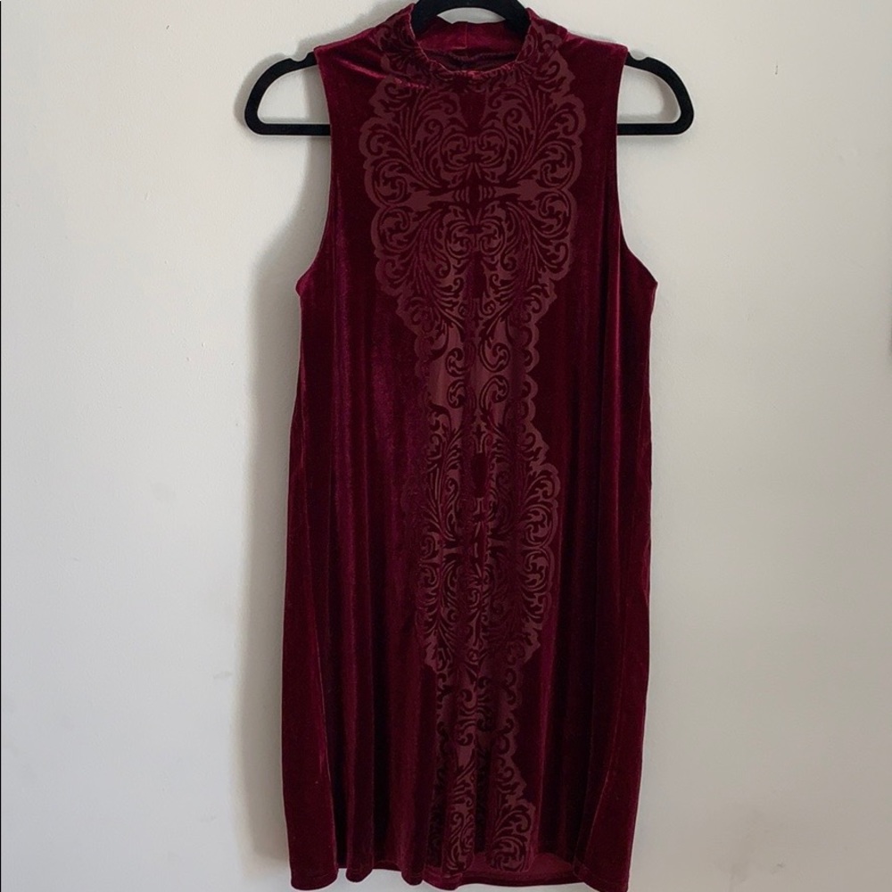 Red Velvety Dress NWOT